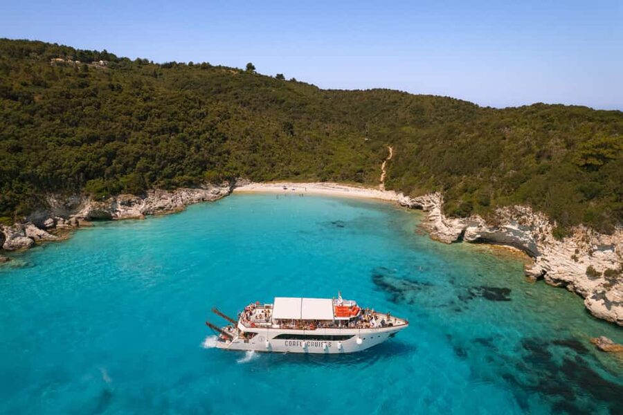Lefkimmi: Paxos, Antipaxos, and Blue Caves Luxury Cruise - Boarding Experience: Deluxe Comfort, First-Class Service, and a DJ Mood