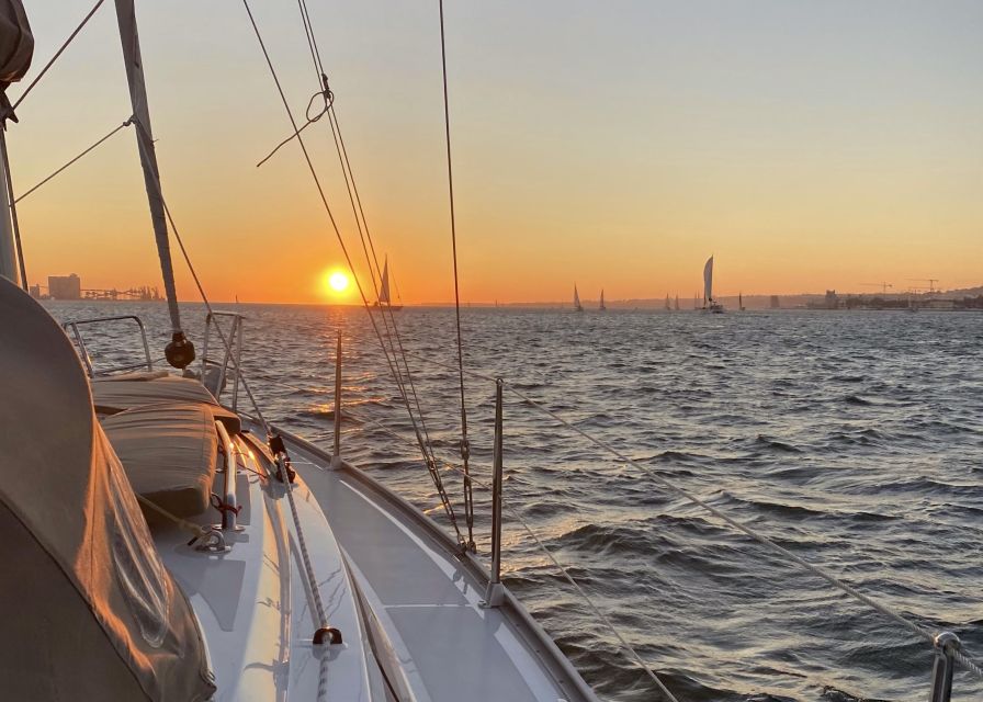 Lisbon: Private Tagus River Sunset Cruise on a Luxury Boat - Monument to the Discoveries and Jerónimos Monastery from the Tagus