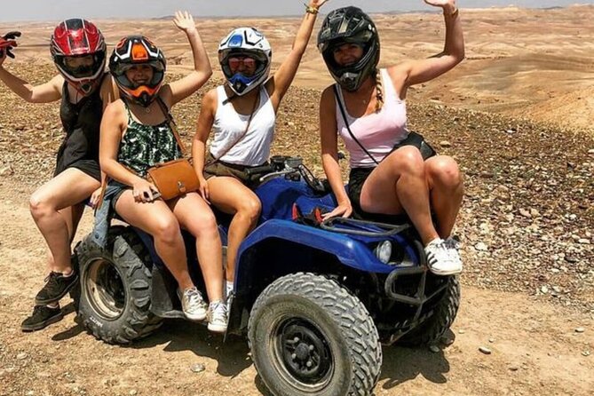 Luxury Agafay Desert : Quad Bike, Camel Ride, Pool & Dinner Show - Quad biking across Agafay terrain: the adrenaline part