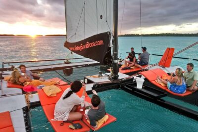 LUXURY Catamaran Bora Bora : The Sunset Escape - From your hotel dock to the catamaran: the part people forget