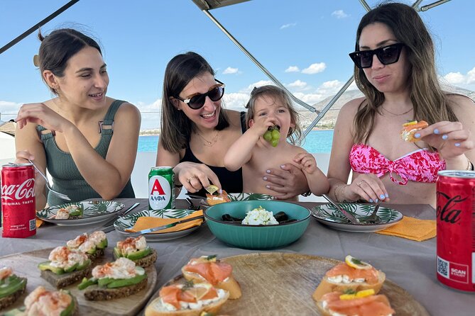 Luxury Catamaran Morning Semi-Private & Greek Gastronomy Athens - Greek gastronomy on board: what “included lunch” really means