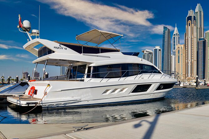 Luxury cruise on The Pearl 48ft to Atlantis & Burj Al Arab. - Pier 7 start: getting on board without turning the day into logistics