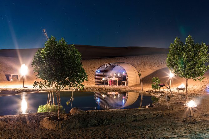 Luxury Desert Safari with Michelin-Curated Fine Dining Experience - Dinner entertainment: fire performance, acrobatics, and star time vibes