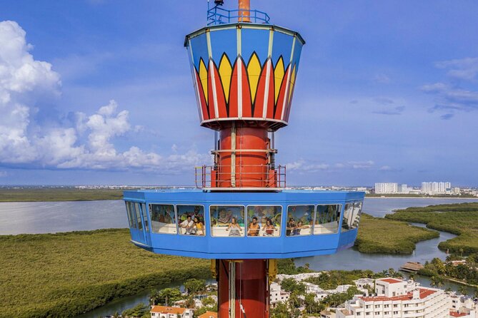 Luxury FERRY Xcaret: From Cancun to Isla Mujeres - The included win: Scenic Tower access with your round ticket