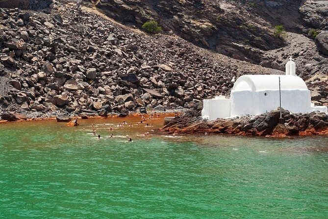 Luxury Small-Group Catamaran Cruise with BBQ, Open bar & Transfer - Palea Kameni Hot Springs: The Volcanic Swim Stop