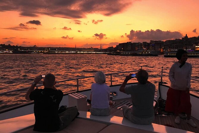 Luxury Sunset Yacht Cruise on the Bosphorus – Refresh & Relax - Golden Horn Glimpses: Galata Bridge, Galata Tower, and Maiden’s Tower
