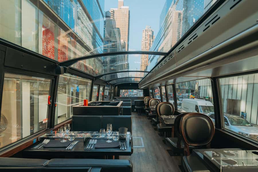 New York City: Bustronome Gourmet Lunch Tour on a Luxury Bus - Why NYC views feel different from a glass-roofed double-decker