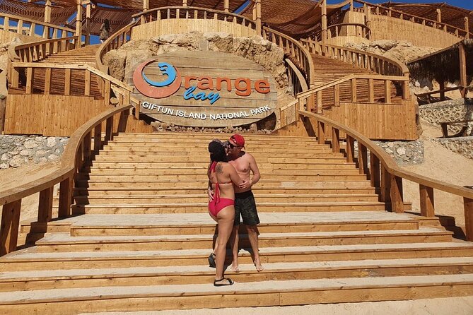 Orange Bay Island Luxury Boat With Lunch & Water Sport - Hurghada - Pickup, marina, and getting out on time (or close)