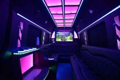 Party Bus Luxury Sprinter Limos - Getting In near Seminole Hard Rock Hollywood