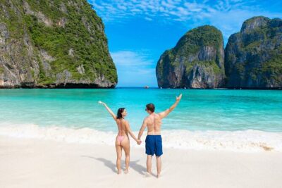 Phi Phi & Bamboo Island Full Day Tour by Premium Speed-Catamaran - Maya Bay: your first hour of white-sand drama
