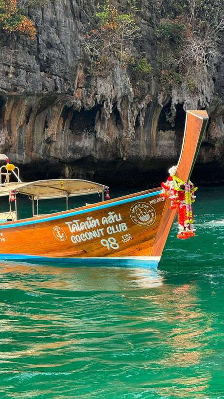 phi phi island : Luxury Private Wooden Boat Rental - Price, group size, and what you really get for the $215