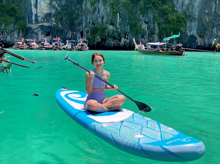 Phi Phi: Luxury Private Longtail Boat to Maya Bay with Lunch - Monkey Bay: crab-eating macaques, safely
