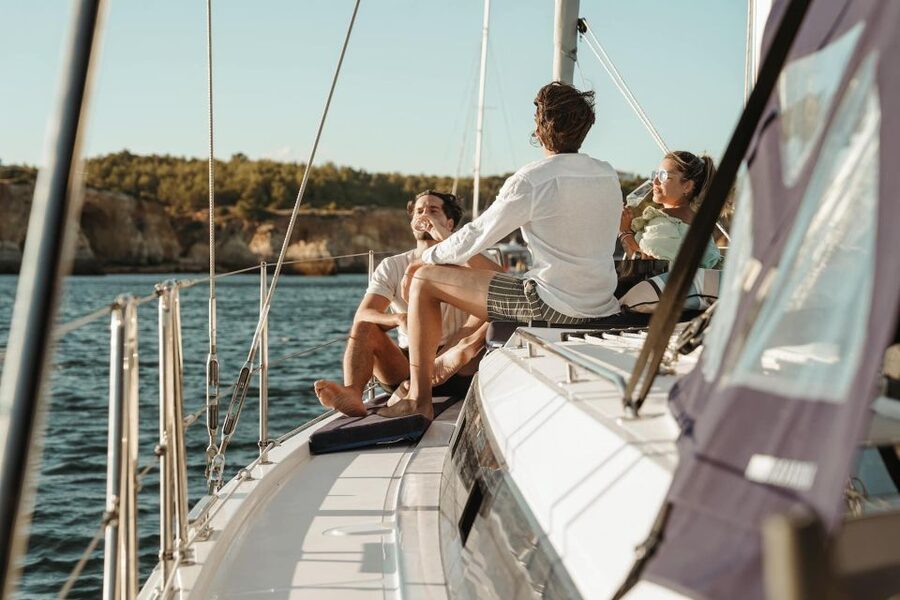 Portimao: Luxury Sail-Yacht Cruise with Sunset Option - Sea time and the dolphin factor: when you’ll actually get in the water
