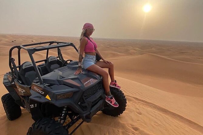 Premium Desert safari With Dune buggy camel ride BBQ dinner - The big-picture experience: how the afternoon turns into a desert night