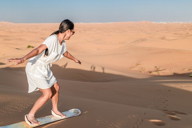 Premium Dubai Desert Safari with Dune Bashing, BBQ, Live Shows - BBQ buffet dinner with international options and soft drinks