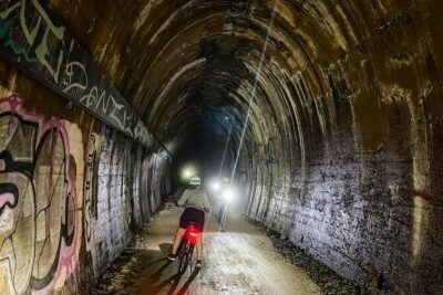 Premium E Bike Hire at the Northern Rivers Rail Trail - Enter the tunnel zone: 524m glowworm and microbat stop