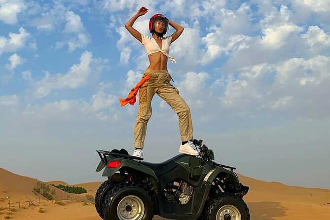 Premium Evening Desert Safari with Quad Bike, Camel Ride and BBQ Dinner - VIP Hummer dune bashing in Lahbab: the “heart in your throat” portion