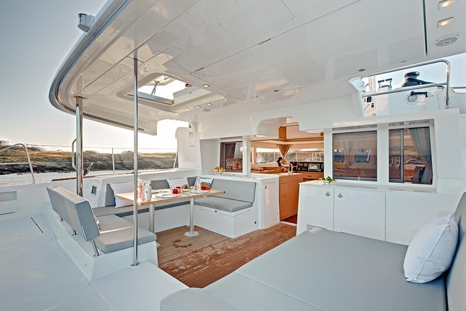 Premium Santorini Private Day Tour Elba 45, BBQ, drinks, transfer - Stop 2: Palea Kameni hot springs swim and snorkeling time