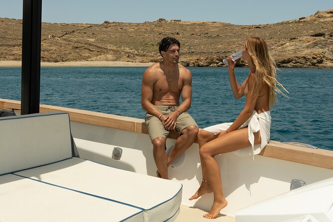 Private 5-Hour Cruise on Ultra Luxury Brand-New Yacht in Mykonos (Nevma) - Agrari Beach: Calm Contrast Without Losing the Route