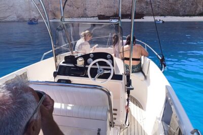 Private Luxury 6.5m 140hp Speedboat cruise Shipwreck & Blue Caves - Finding the Shipwreck: Navagio Beach from the Sea