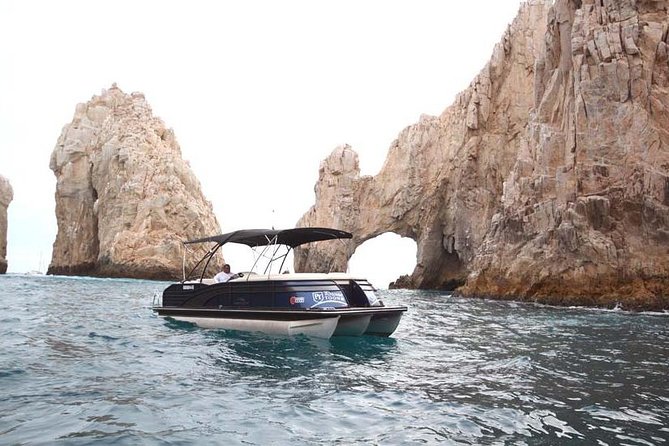 Private Luxury Pontoon Boat, Snorkel, Arch, Sunset & byond - Your Route on the Water: Arch, Sea Lions, and Two Coastlines