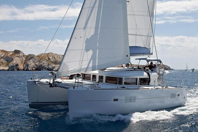 Private Luxury Santorini Catamaran Cruise with Port Pickup - A private catamaran on Santorini: why this feels special