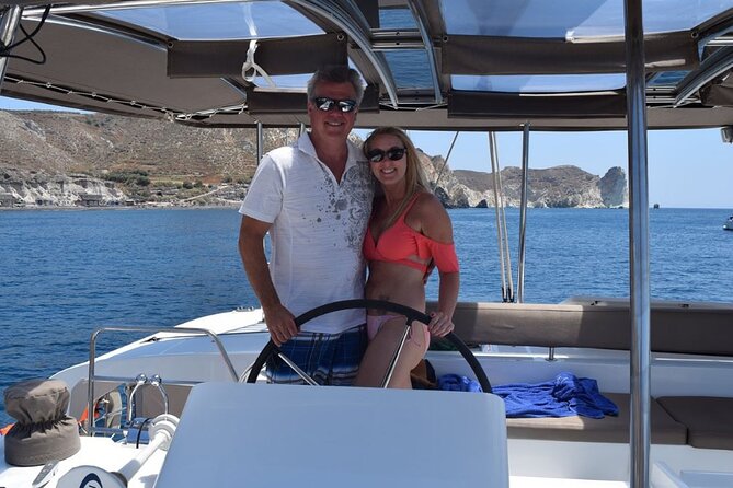 Private Luxury Santorini Catamaran Cruise with Port Pickup - Daytime or sunset: how to choose the right vibe