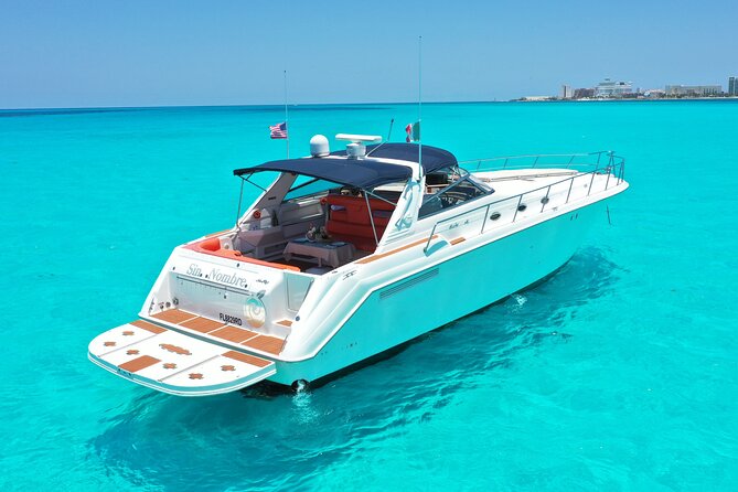 Private Luxury Yacht 55FT Rental in Cancun - Route by Duration: From Nichupte Lagoon to Playa Norte (No Guesswork)