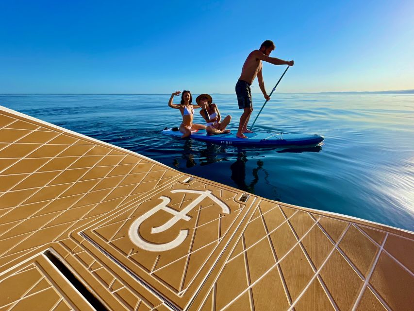 Puerto Banús by Sailboat: Discover Marbella’s Luxury Coast - Getting wet at Playa Puerto Banús: swim, paddleboard, and snorkel (when safe)