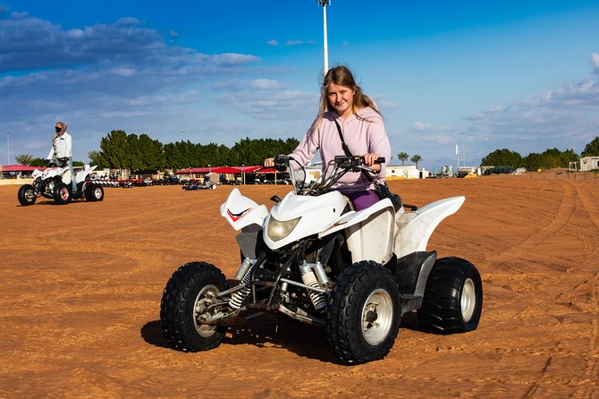 Quad Bike & Premium Desert Safari, with BBQ Dinner with 6 shows - The Pickup to Al Lahbab Drive: Timing, Transfers, and Expect a Lot of Motion