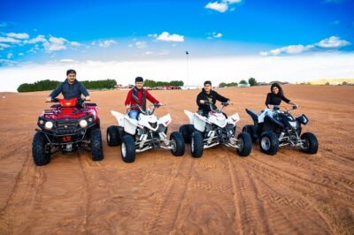 Quad Bike & Premium Desert Safari, with BBQ Dinner with 6 shows - Dune Bashing, Sunset Photo Stops, and Sand Boarding