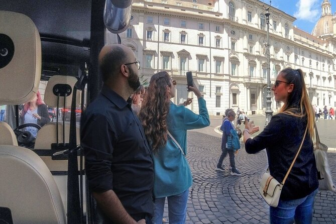 Rome Night Tour Highlights by Luxury Golf Cart - The Guide Matters: Max, Massi, Eleanor, and Giovanna