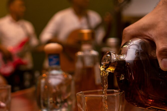 Rum & Rhythms a premium rum tasting with live music - The food board: cheese, ham, nuts, and fruit as a flavor buffer