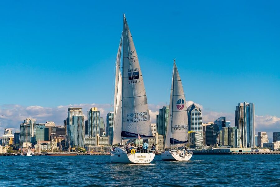 San Diego: Relax on a Morning, Day or Sunset Luxury Sail - San Diego Bay Views: Maritime Museum, USS Midway, Downtown, and Coronado