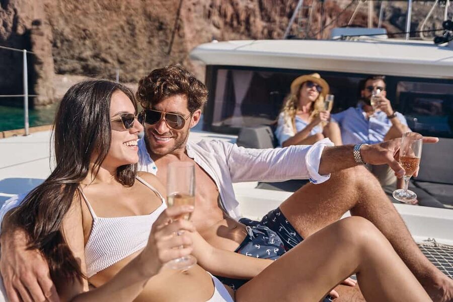 Santorini: Caldera Luxury Catamaran Cruise w/ Meal & Drinks - Key things to know before you go