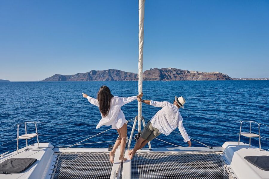 Santorini: Day Luxury Catamaran Cruise with Meal & Drinks - Value check: $159 per person, and what you really get for it