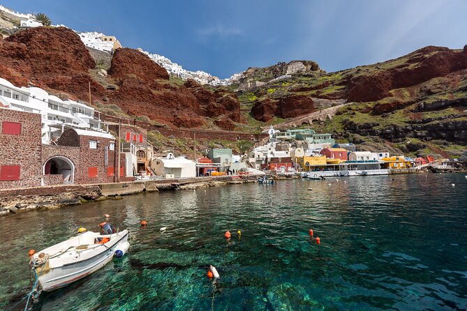 Santorini Full Day Trip by Santo Luxury Escape - Red Beach (Akrotiri): why volcanic color looks unreal in person