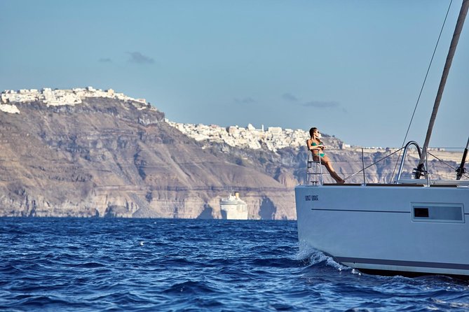 Santorini Luxury Sailing Catamaran Cruise with BBQ, Drinks and Transfer - Hot Springs stop: expect warmer Aegean, not spa heat