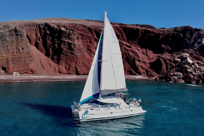 Santorini: Premium Small-Group Catamaran Cruise with Food/Drinks - Vlychada departure: why this catamaran day feels premium