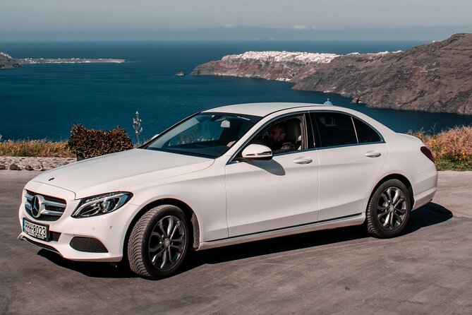 Santorini, Private Transfer with Luxury Airconditioned Vehicle - From Fira to your drop-off (often Oia): what the ride feels like
