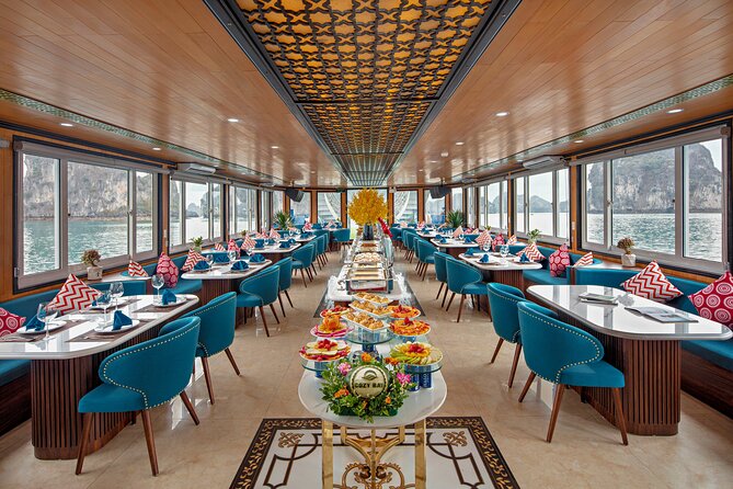 Sea Lion Luxury 5-Star Halong Day Cruise,Buffet Lunch,Shuttle Bus - Tuan Chau to Sung Sot (Surprise) Cave: The Most Epic First Stop