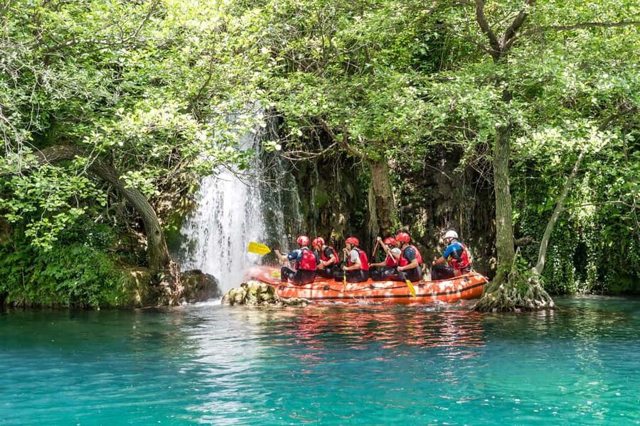 Split: Premium Rafting,Cave exploring,Cliff jumping & Picnic - The rafting section: class 1–3 fun on an 11 km run