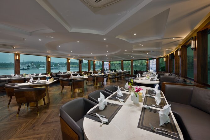 The Catamaran Luxury Day Cruise to Halong Bay from Hanoi(Best Selling) - Sunset ceremony: tea, cakes, and a slower finish