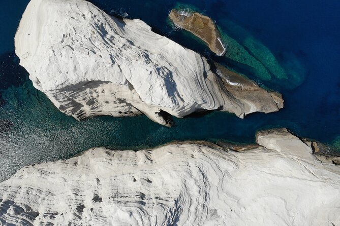 Three Greek Islands Full-Day Private Luxury Boat Tour - Stop 3: Poliegos’ Galazia nera (Blue Bay) for caves and seabed viewing