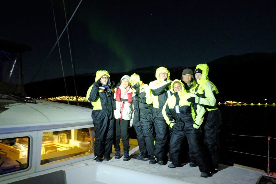Tromsø: Northern Lights Luxury Catamaran Cruise - Fishing gear included: a backup plan when the sky needs time