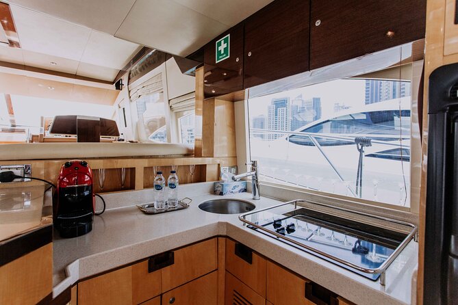 Yacht Trip Dubai : Book 56 ft Premium Yacht up to 21 people - Sail-like skyscraper views and cruising through Dubai’s modern blocks